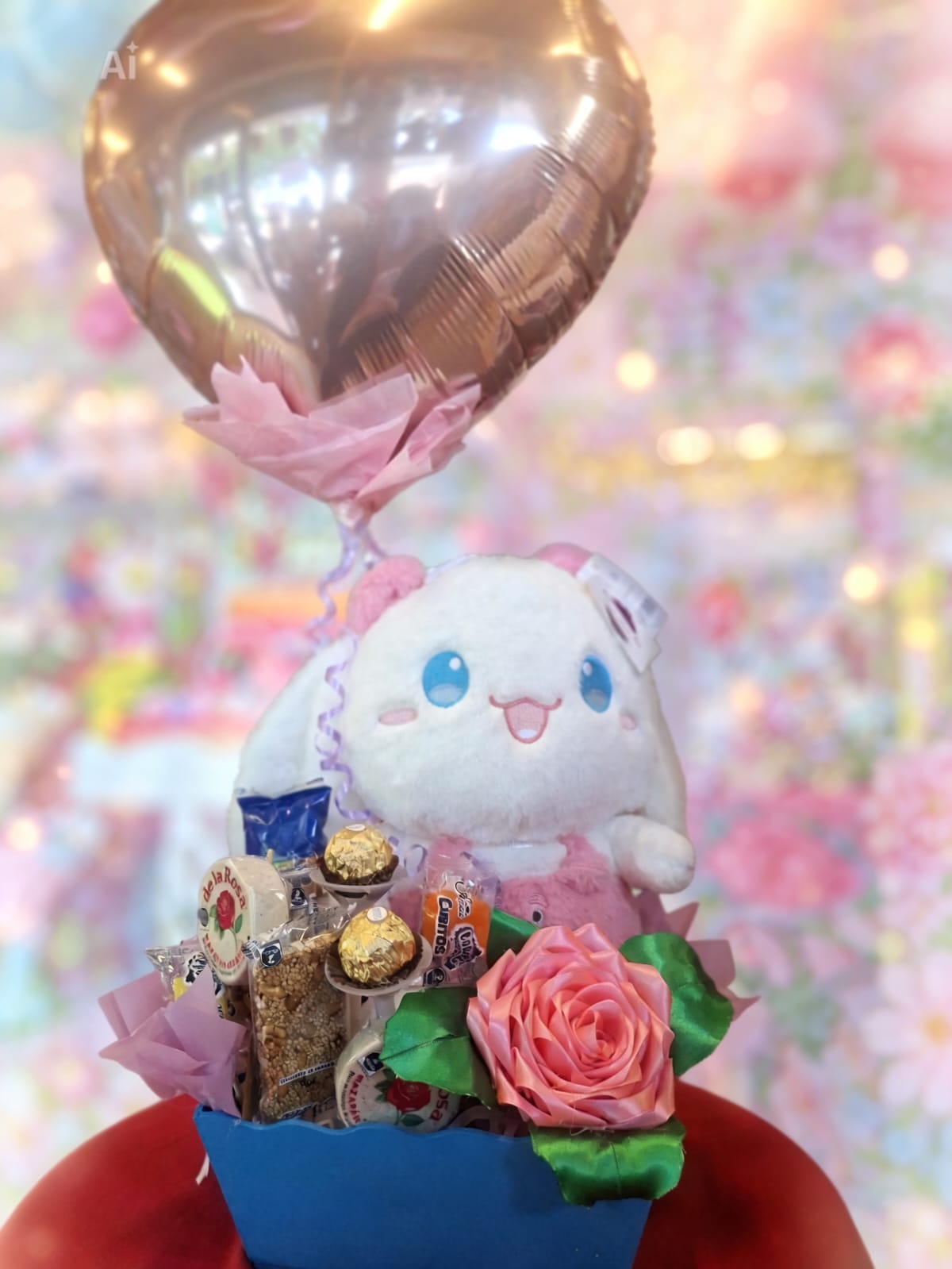 Kawaii Gift Arrangement in Cancun, real catalog photograph