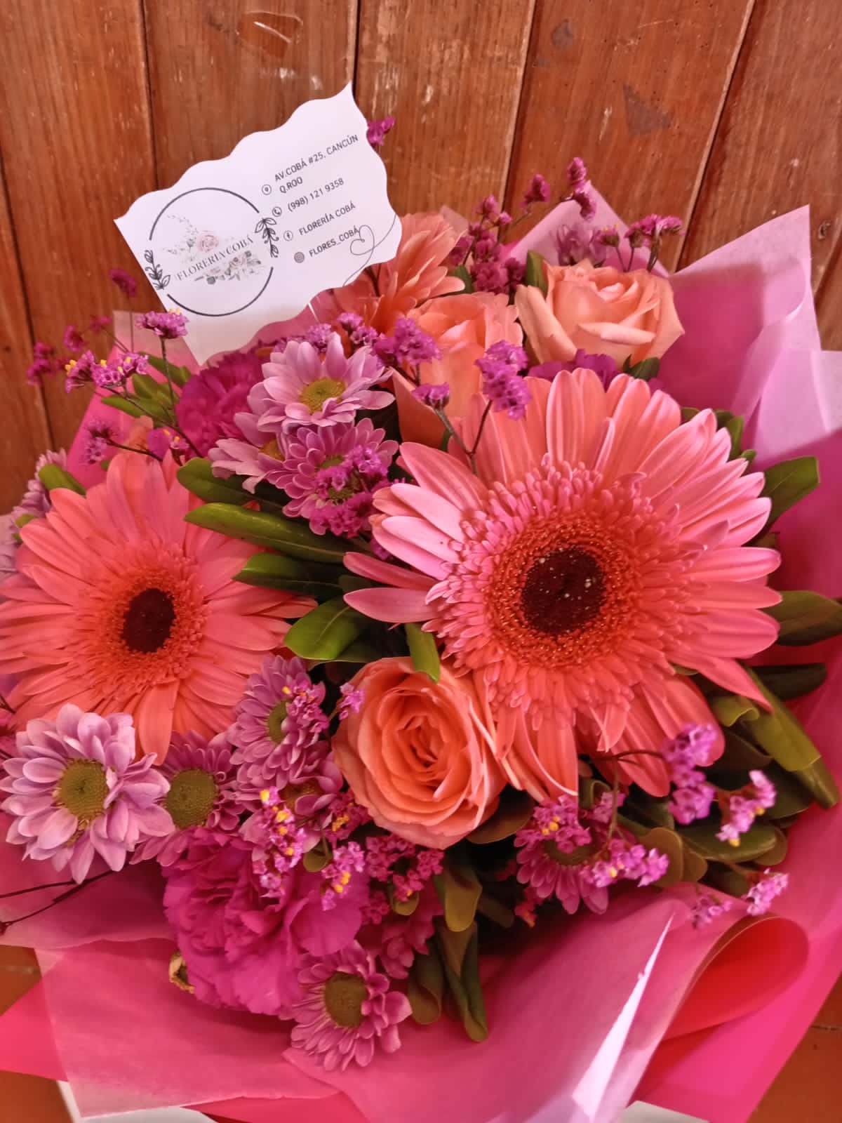 Mixed Flower Bouquet in Cancun, real catalog photograph